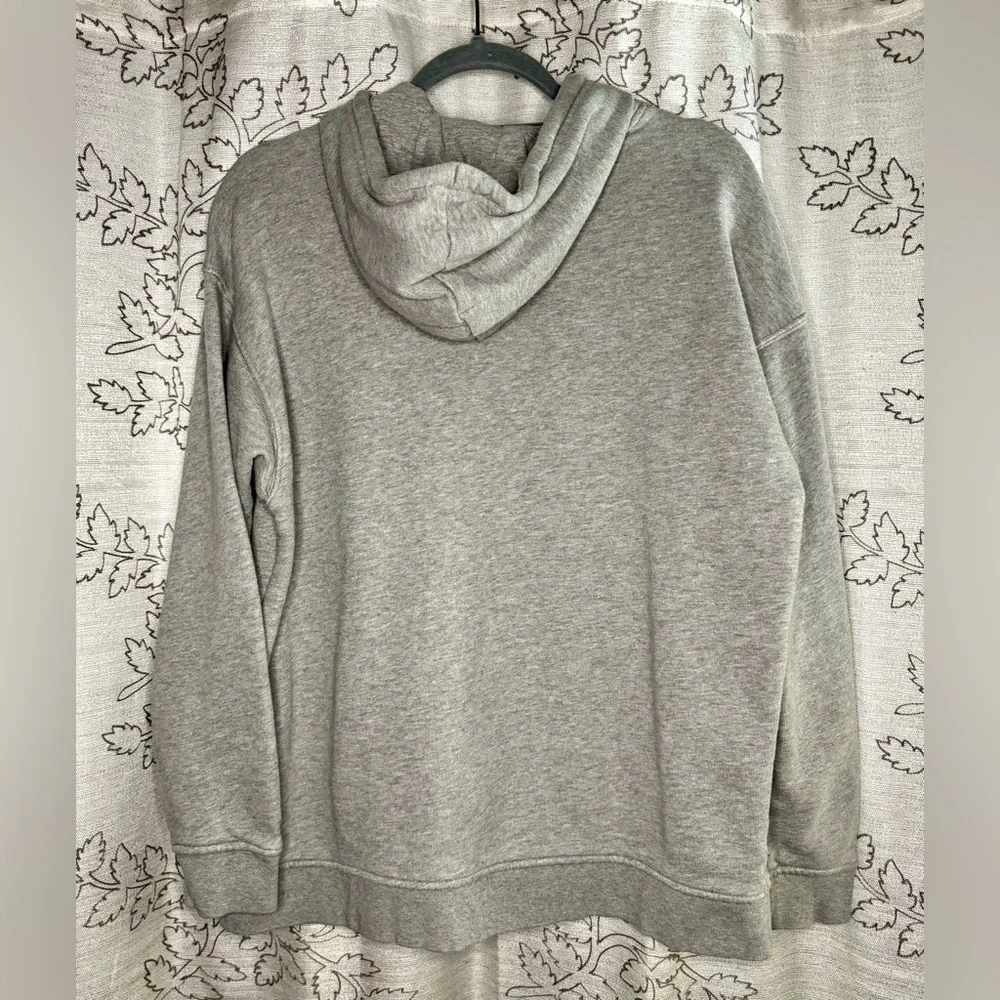 Adidas Gray & White Men's Sweatshirt Hoodie w/ adjustable strings - Size Medium - Picture 2 of 4